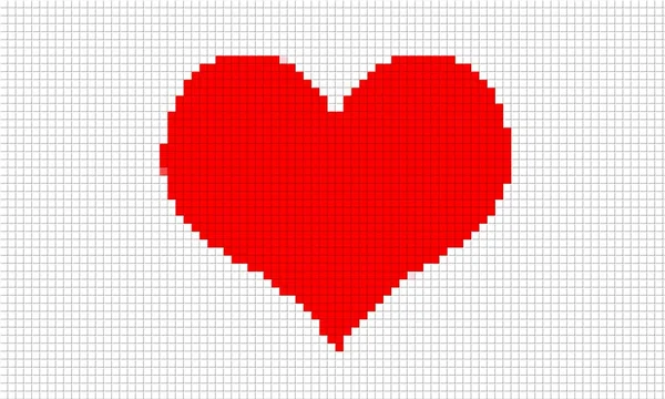 Heart pixel — Stock Photo, Image