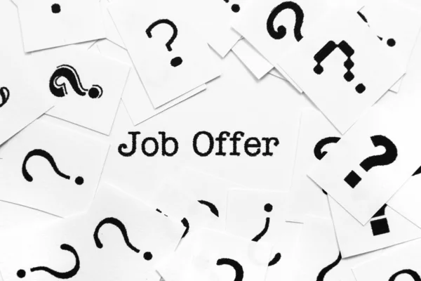 Job offer and question mark — Stock Photo, Image