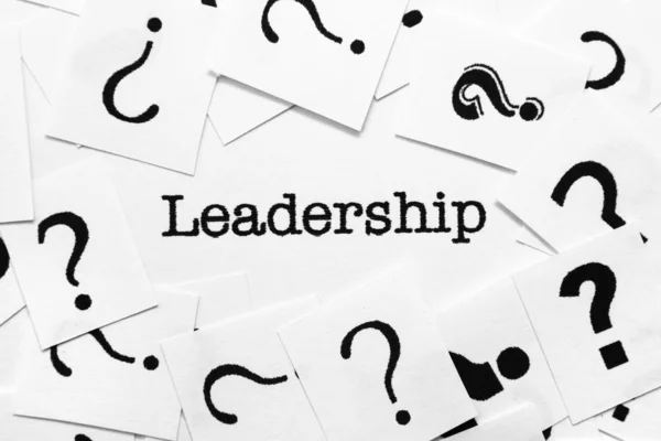 Leadership and question mark — Stock Photo, Image