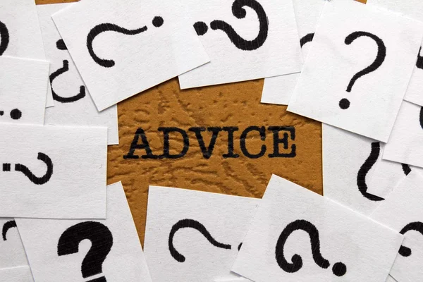Advice and question mark — Stock Photo, Image