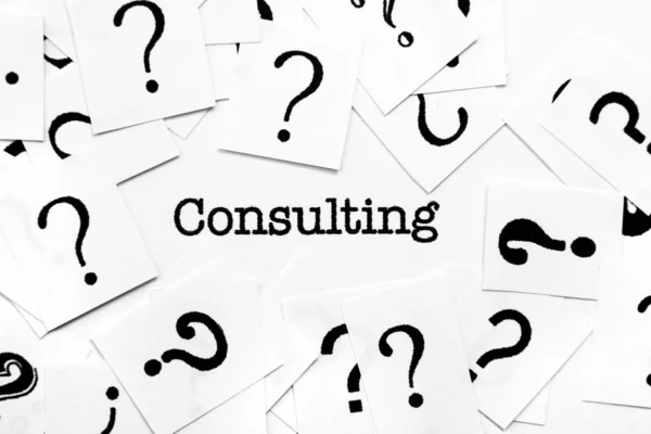 Consulting and question mark — Stock Photo, Image