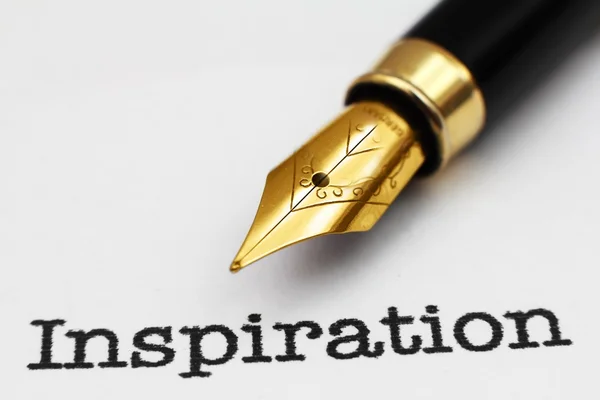 Inspiration and fountain pen — Stock Photo, Image