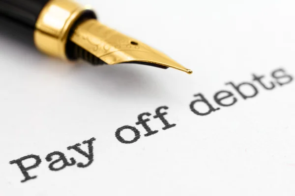 Pay off debts — Stock Photo, Image