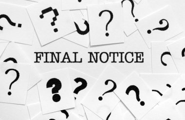 Final notice clipart