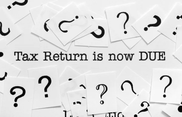 Tax return is now due — Stock Photo, Image