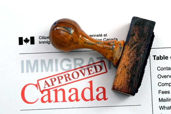 Immigration Canada - approved — Stock Photo, Image