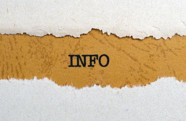 yırtık kağıt üzerinde bilgi metni