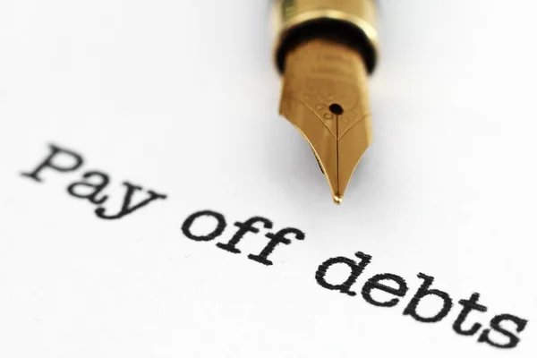 Betalen van schulden — Stockfoto