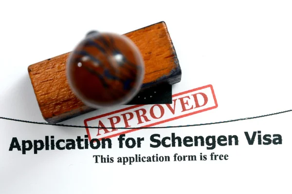 Schengeni vízum Application — Stock Fotó