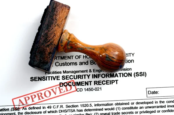 Érzékeny biztonsági program dokumentum — Stock Fotó