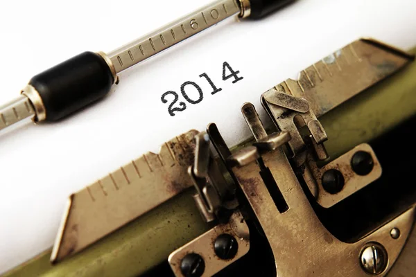 2014 anno sulla macchina da scrivere — Foto Stock