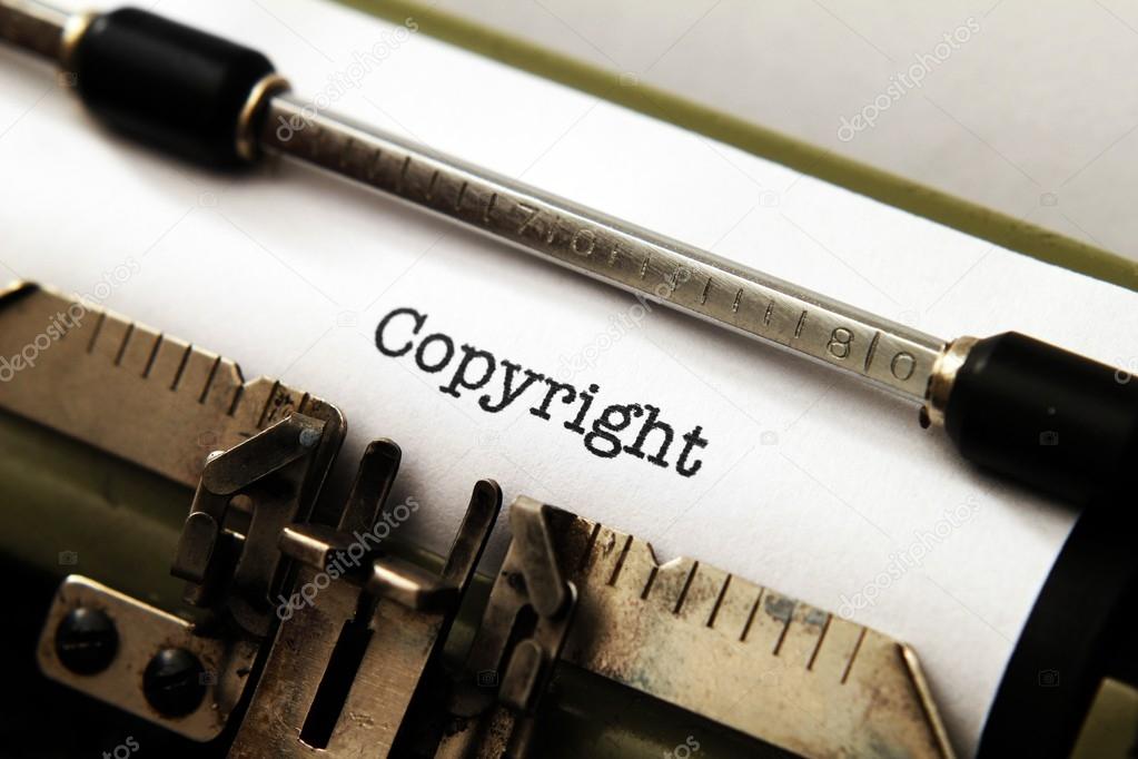 Copyright on typewriter