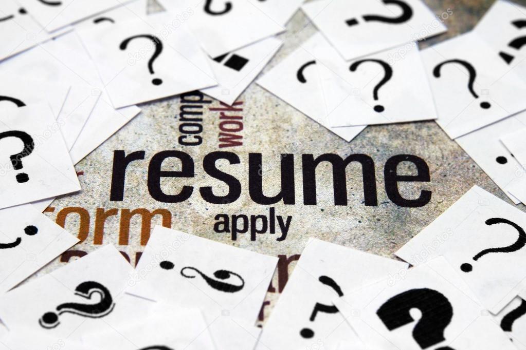 Resume and question mark