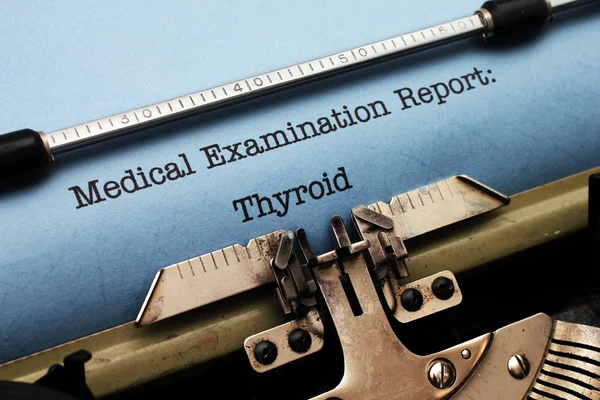 Rapport médical - Thyroïde — Photo