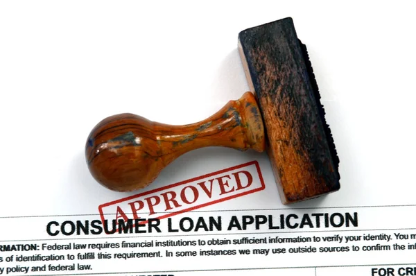 Formularz pożyczki - zatwierdzony — Zdjęcie stockowe