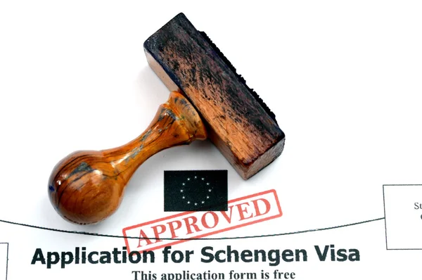 Application for Schengen visa — Stock Photo, Image