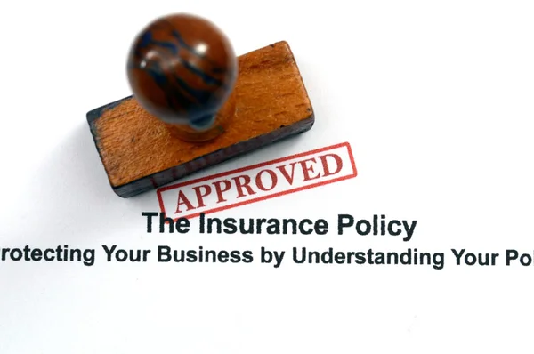 Póliza de seguro aprobada — Foto de Stock