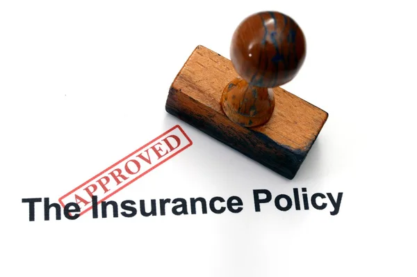 Insurance policy - approved — Stock Photo, Image