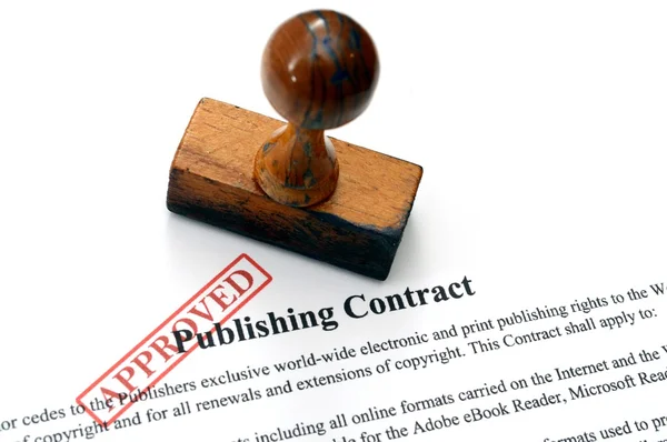 Publishing contract - approved — Stock Photo, Image