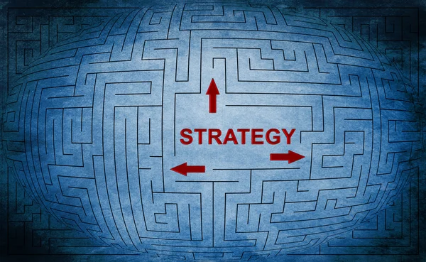 Concetto di labirinto strategico — Foto Stock