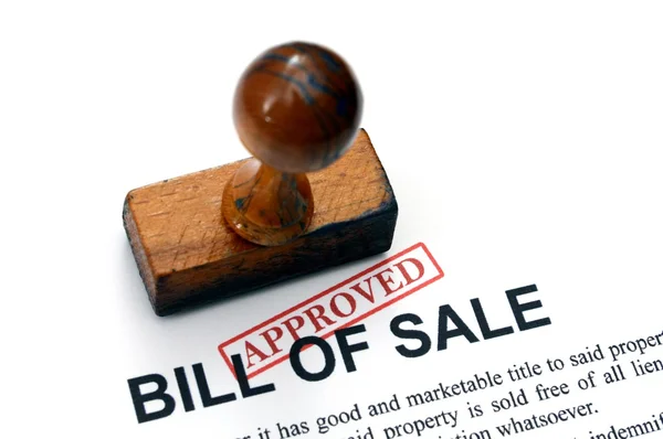 Bill of sale - approved — Stock Photo, Image