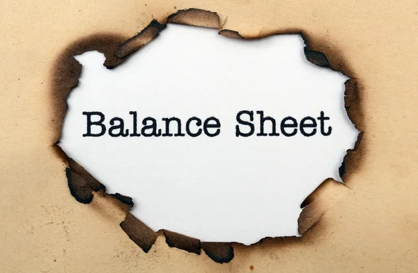 Balance sheet — Stock Photo, Image