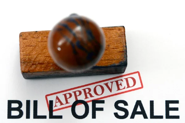 Bill of sale - approved — Stock Photo, Image