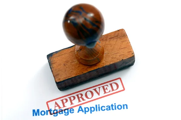 Pedido de hipoteca - aprovado — Fotografia de Stock