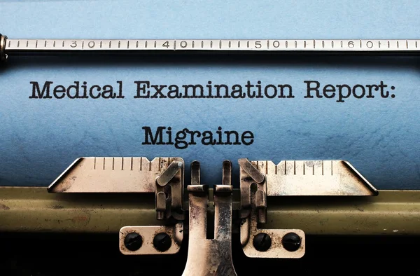 Tıbbi rapor - migren — Stok fotoğraf