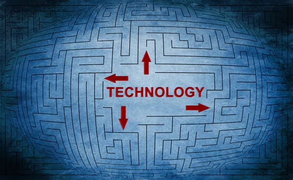 Koncepcja technologii labirynt — Zdjęcie stockowe