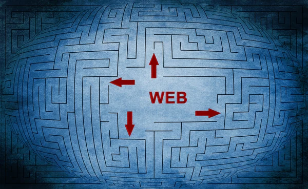 Web labirintus koncepció — Stock Fotó