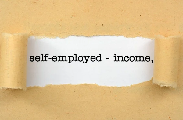 Self employed - income — 스톡 사진