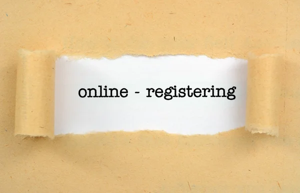 Online registreren — Stockfoto