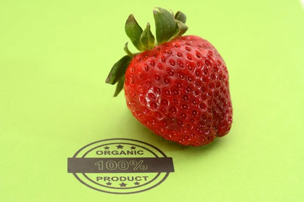 Ekologiska jordgubbar — Stockfoto