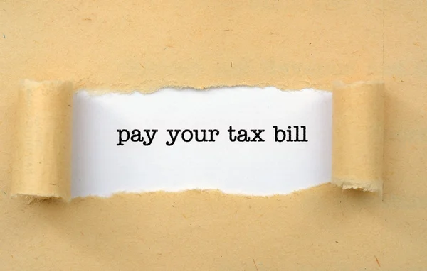 Pay your tax bill — Stock Photo, Image