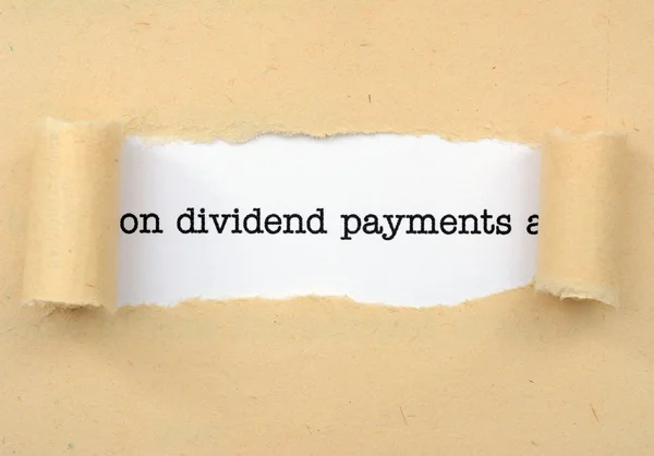 Dividend payments — Stock Photo, Image