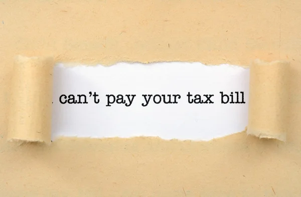 Can not pay tax bill — Stock Photo, Image