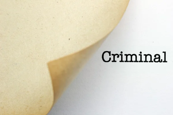 Pagina criminale — Foto Stock