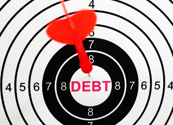 Debt target — Stock Photo, Image