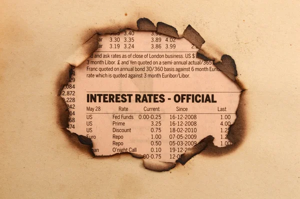 Процентные ставки — стоковое фото