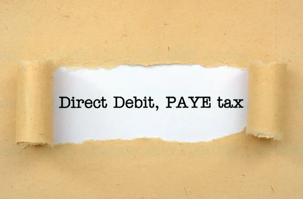 Debit, pay tax — Stock Photo, Image