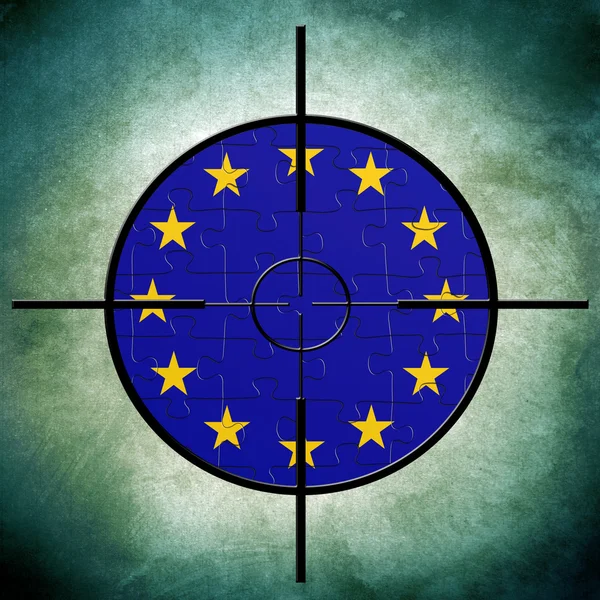 De doelstelling van de puzzel van de EU — Stockfoto