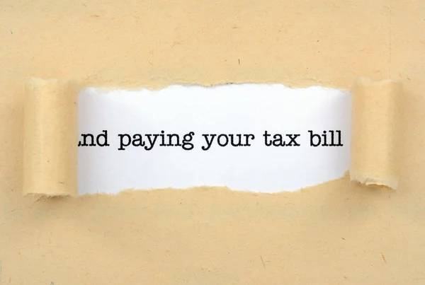 Pay tax bill — Stock Photo, Image