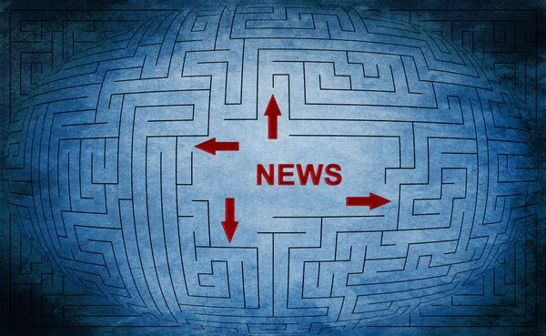 News maze concept — Stock Photo, Image