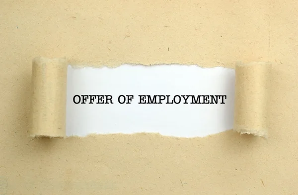 Offer of employment — Stock Photo, Image