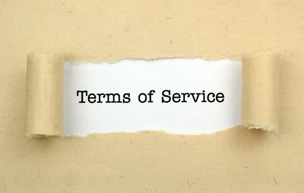 Terms of service — Stock Photo, Image