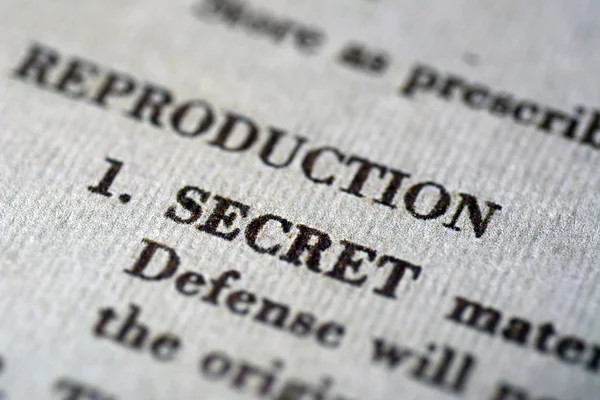 Documento secreto — Foto de Stock