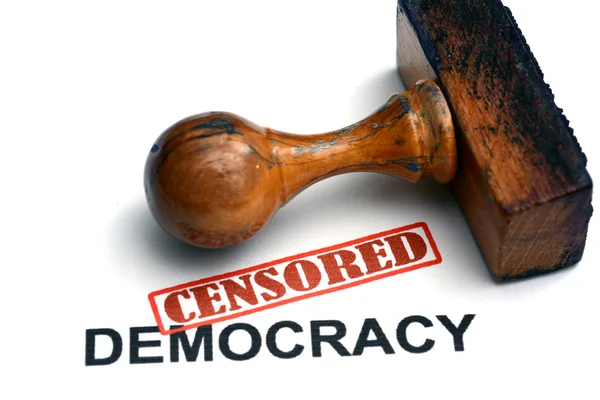 Cenzurovaných demokracie — Stock fotografie