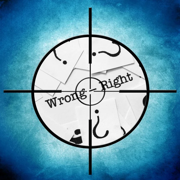 Wrong right target — Stock Photo, Image