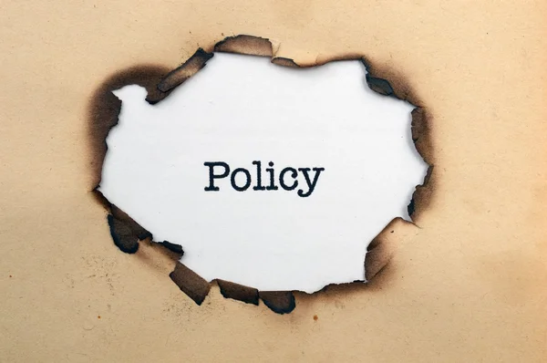 Policy paper hole — Stock Photo, Image